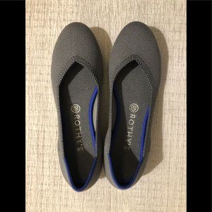 Charcoal birdseye Rothy’s flats size 9, new!